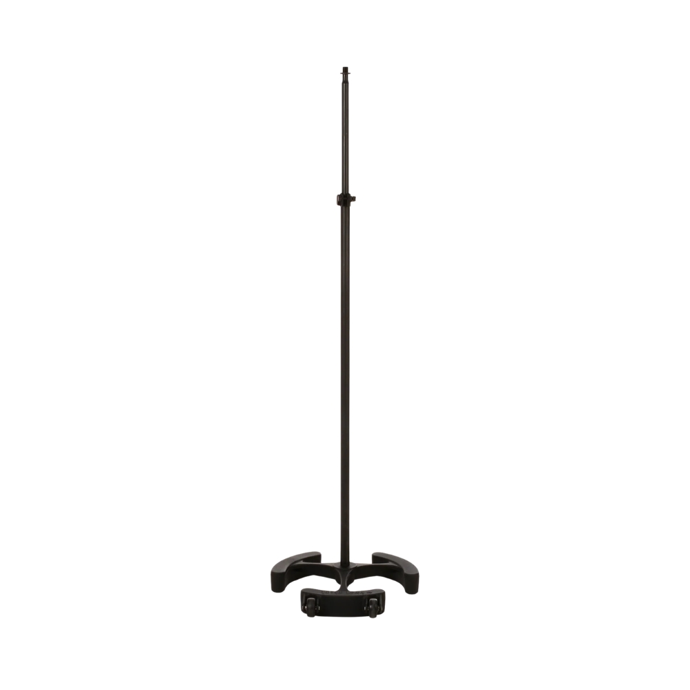 Latch_Lake_micKing_MK2200STBK_-_Straight_Telescopic_Mic_Stand_with_Lever_Lock_Cast_Iron_Base_and_Castor_Wheels_Black_-_2