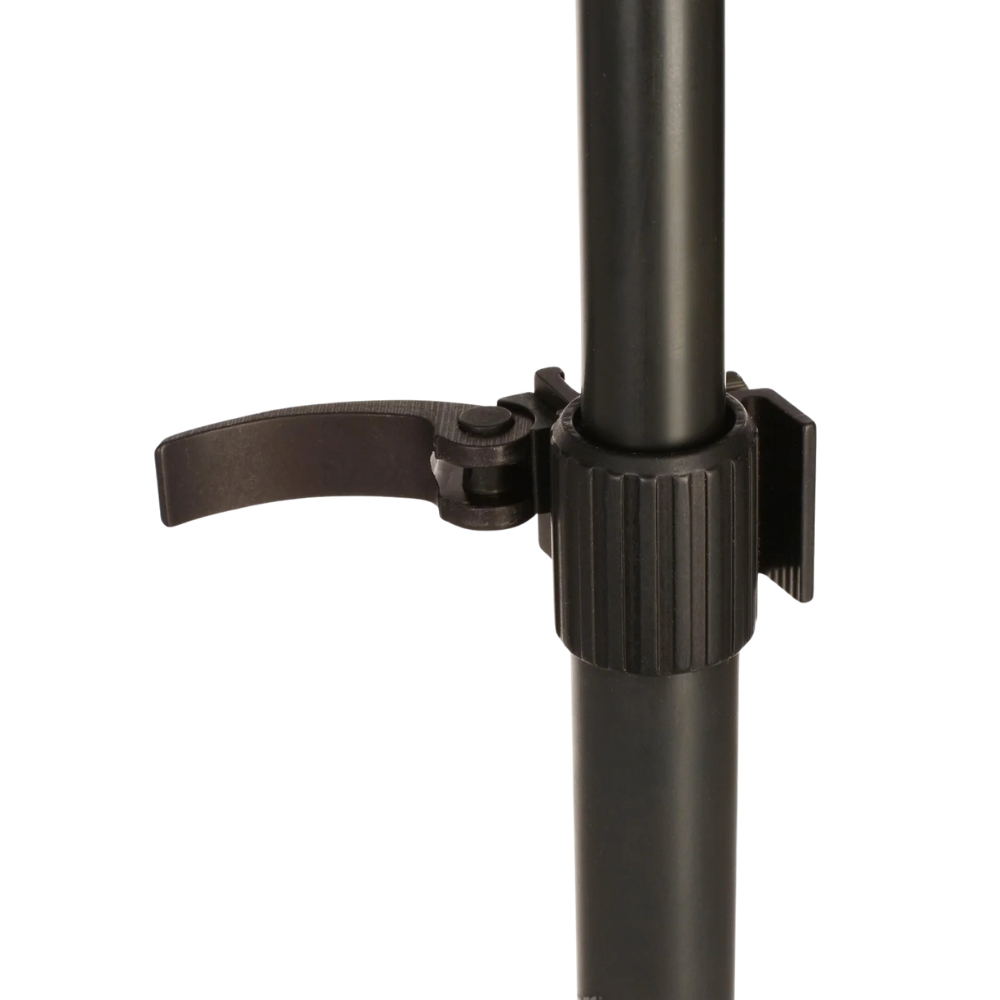 Latch_Lake_micKing_MK2200STBK_-_Straight_Telescopic_Mic_Stand_with_Lever_Lock_Cast_Iron_Base_and_Castor_Wheels_Black_-_6
