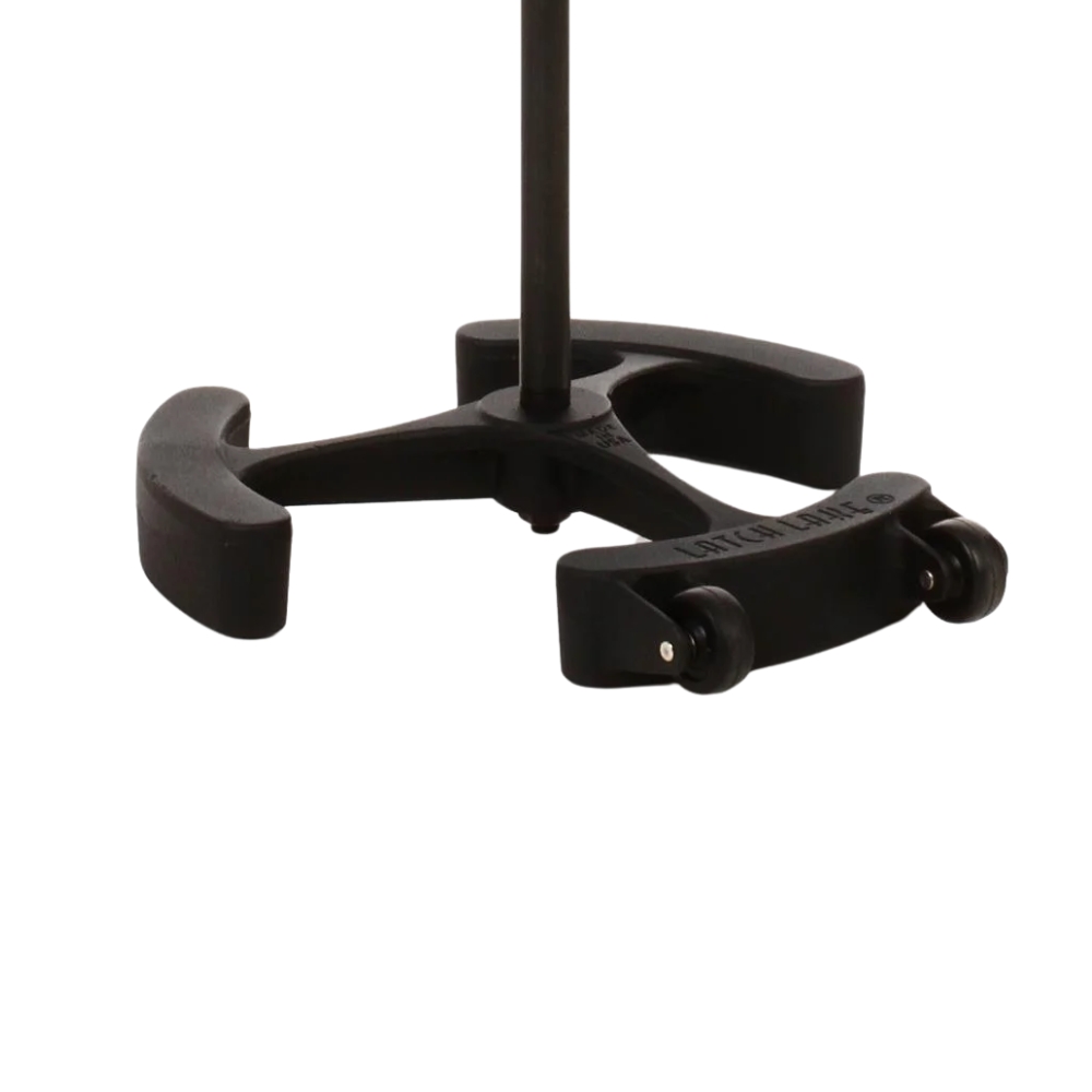 Latch_Lake_micKing_MK2200STBK_-_Straight_Telescopic_Mic_Stand_with_Lever_Lock_Cast_Iron_Base_and_Castor_Wheels_Black_-_7
