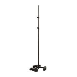 Latch_Lake_micKing_MK3300STBK_-_Straight_Double_Telescopic_Mic_Stand_with_Twin_Lever_Locks_Cast_Iron_Base_and_Castor_Wheels_Black_-_1