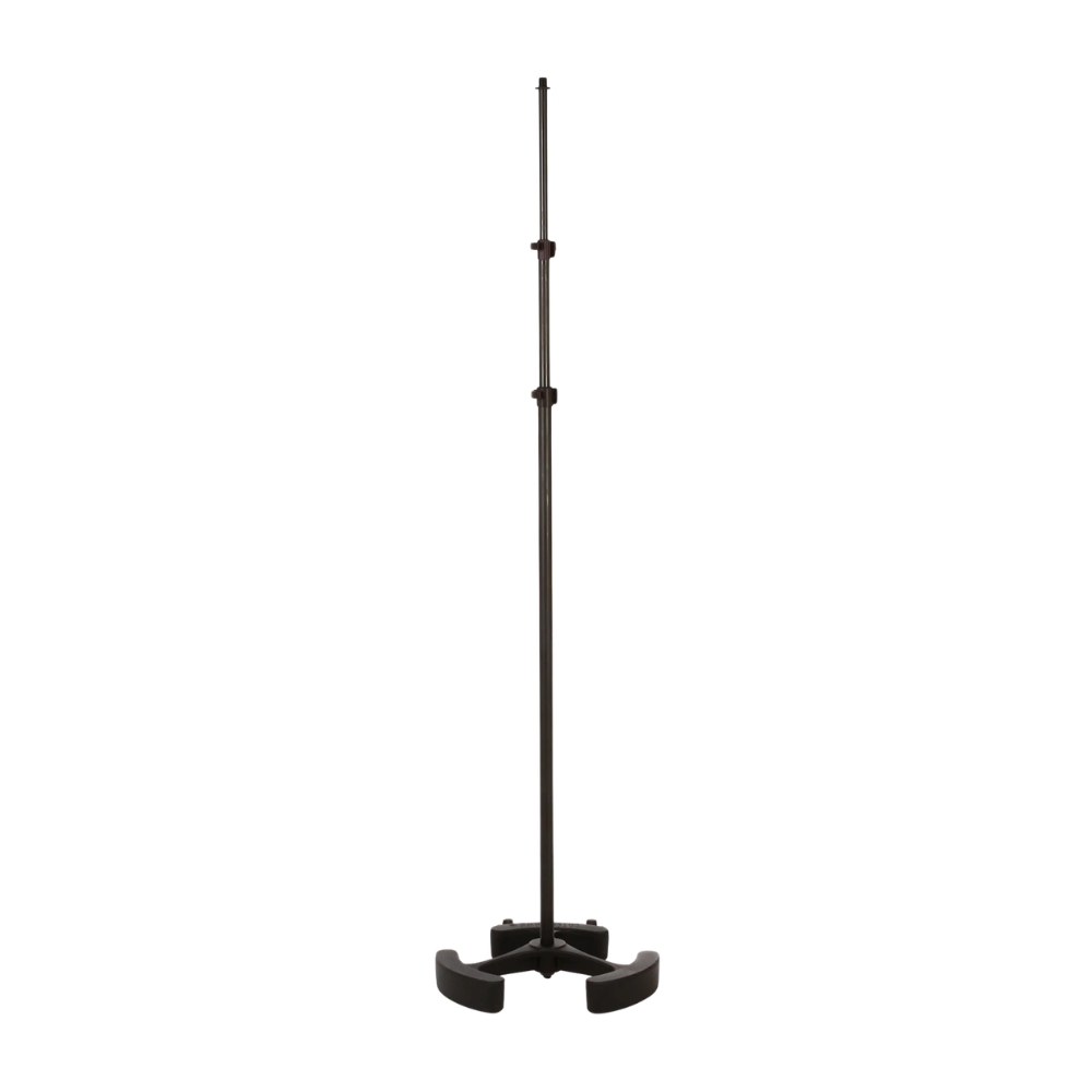 Latch_Lake_micKing_MK3300STBK_-_Straight_Double_Telescopic_Mic_Stand_with_Twin_Lever_Locks_Cast_Iron_Base_and_Castor_Wheels_Black_-_4