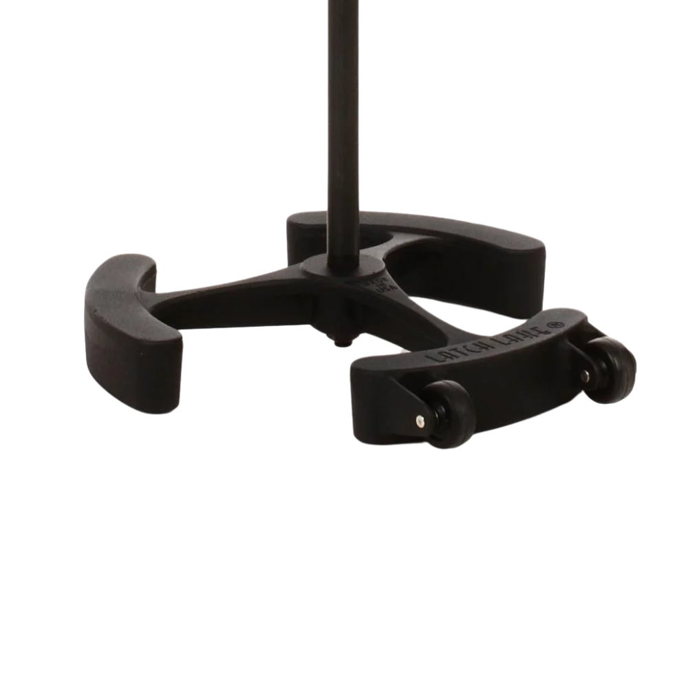 Latch_Lake_micKing_MK3300STBK_-_Straight_Double_Telescopic_Mic_Stand_with_Twin_Lever_Locks_Cast_Iron_Base_and_Castor_Wheels_Black_-_7