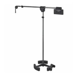 Latch_Lake_micKing_2200_-_Studio_Boom_Microphone_Stand_with_Lever_Locks_Heavy-Duty_Boom_Clutch_and_Stable_Base_with_Castor_Wheels_Black_-_1