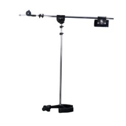 Latch_Lake_micKing_3300_-_Telescopic_Studio_Boom_Microphone_Stand_with_Lever_Locks_Heavy-Duty_Boom_Clutch_and_Stable_Base_with_Castor_Wheels_Chrome_-_1
