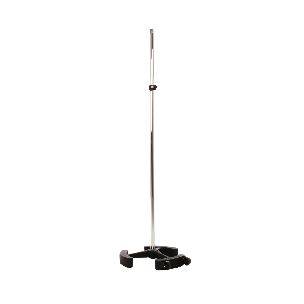 Latch_Lake_micKing_MK2200STCH_-_Straight_Telescopic_Mic_Stand_with_Lever_Lock_Cast_Iron_Base_and_Castor_Wheels_Chrome_-_1