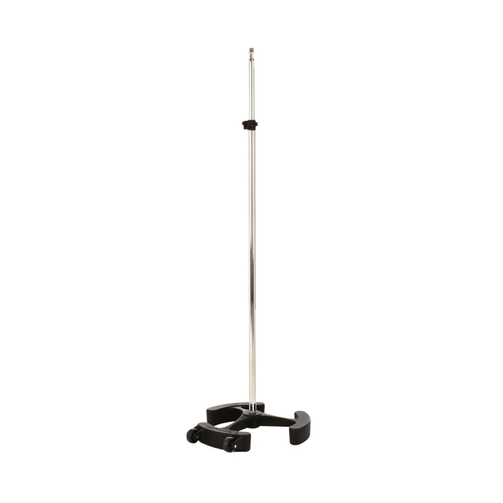 Latch_Lake_micKing_MK2200STCH_-_Straight_Telescopic_Mic_Stand_with_Lever_Lock_Cast_Iron_Base_and_Castor_Wheels_Chrome_-_3
