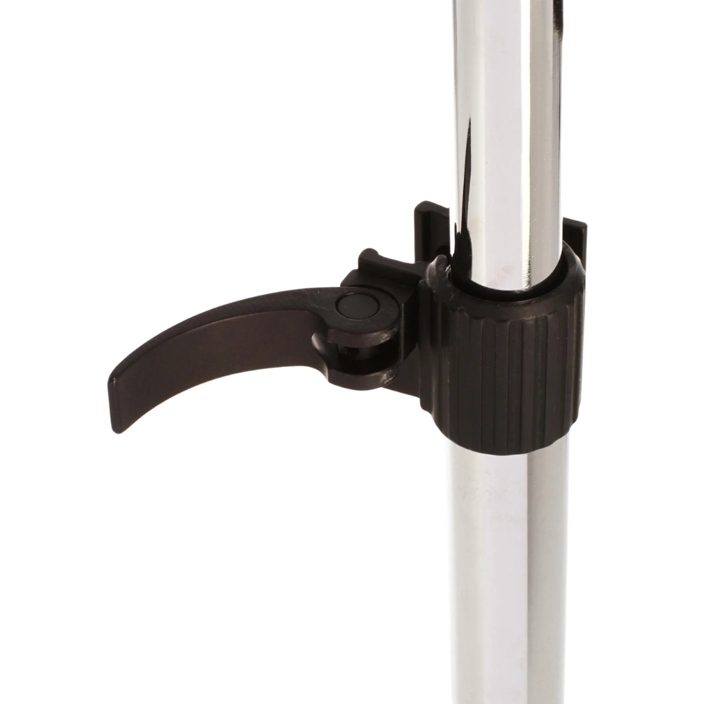 Latch_Lake_micKing_MK2200STCH_-_Straight_Telescopic_Mic_Stand_with_Lever_Lock_Cast_Iron_Base_and_Castor_Wheels_Chrome_-_6
