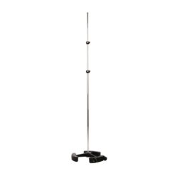 Latch_Lake_micKing_MK3300STCH_-_Straight_Double_Telescopic_Mic_Stand_with_Twin_Lever_Locks_Cast_Iron_Base_and_Castor_Wheels_Chrome_-_1