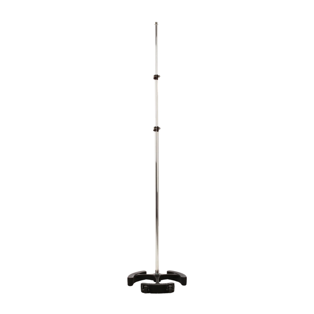 Latch_Lake_micKing_MK3300STCH_-_Straight_Double_Telescopic_Mic_Stand_with_Twin_Lever_Locks_Cast_Iron_Base_and_Castor_Wheels_Chrome_-_2