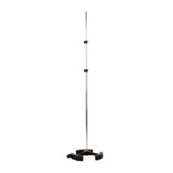 Latch_Lake_micKing_MK3300STCH_-_Straight_Double_Telescopic_Mic_Stand_with_Twin_Lever_Locks_Cast_Iron_Base_and_Castor_Wheels_Chrome_-_3