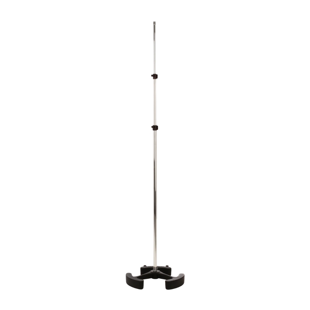 Latch_Lake_micKing_MK3300STCH_-_Straight_Double_Telescopic_Mic_Stand_with_Twin_Lever_Locks_Cast_Iron_Base_and_Castor_Wheels_Chrome_-_4