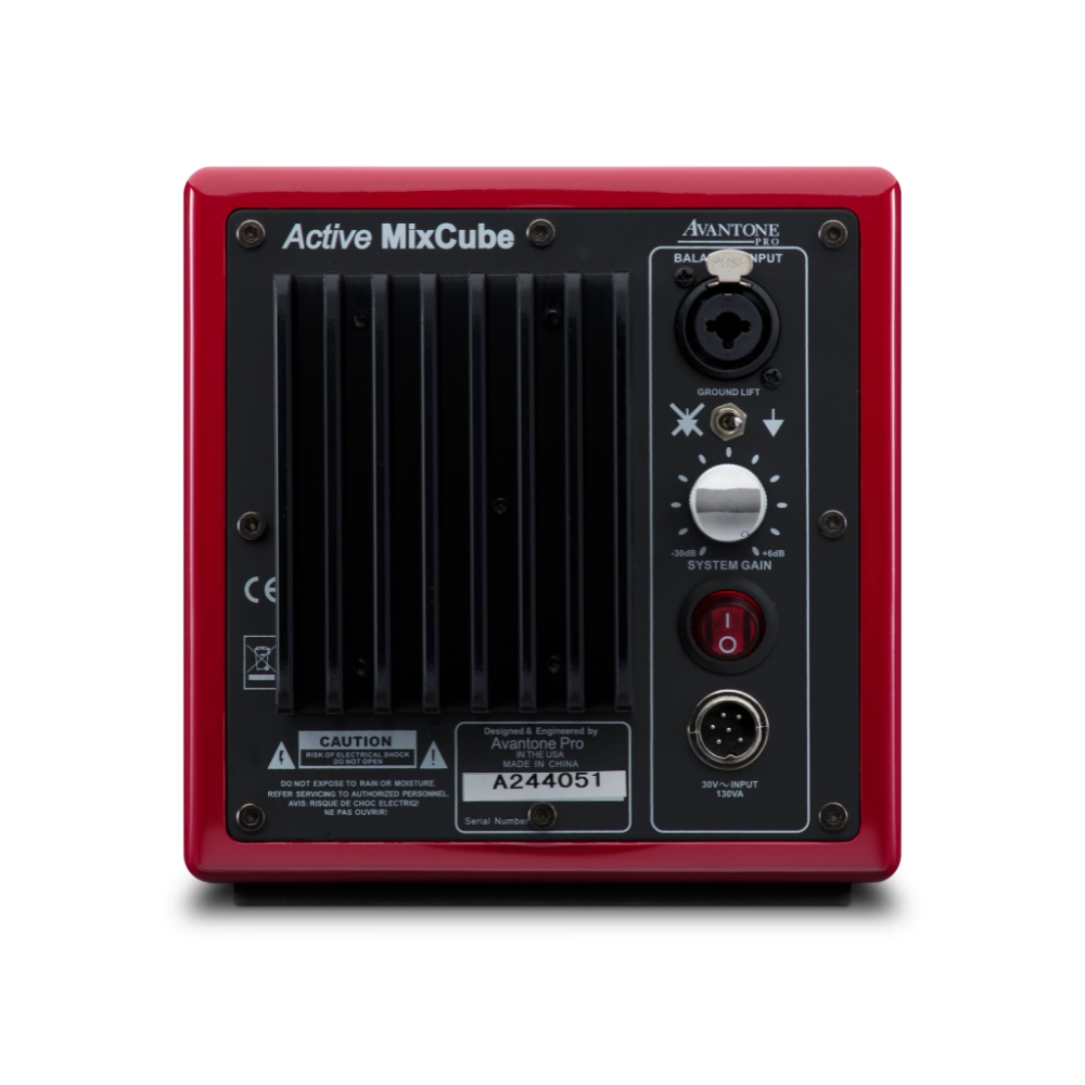 Avantone_Pro_Mixcube_Active_10th_Anniversary_-_Active_Mini-Reference_Monitor_Red_SINGLE_-_2_Rear