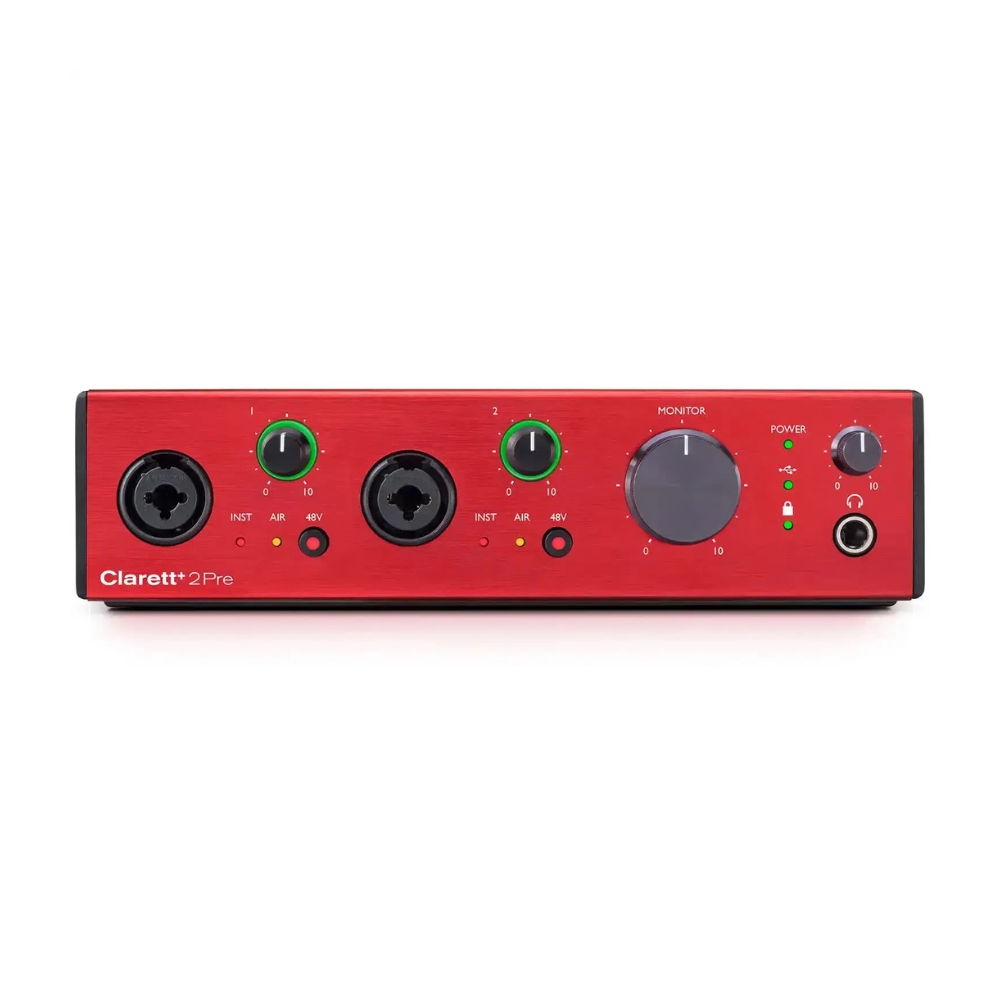 Focusrite Clarett+ 2Pre 10-In/4-Out - Desktop USB Audio Interface