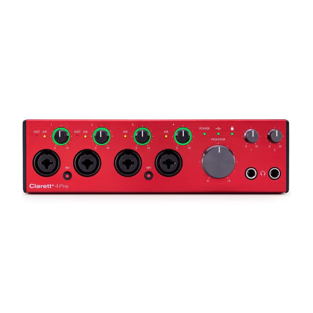 Focusrite Clarett+ 4Pre 18-In/8-Out - Desktop USB Audio Interface