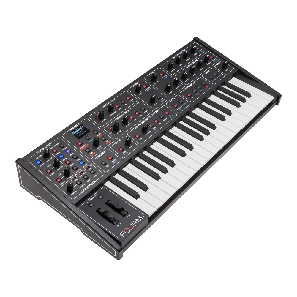 Sequential_Fourm_–_Compact_4-Voice_Analog_Synthesizer_with_Polyphonic_Aftertouch_3_Top_Right_Angle