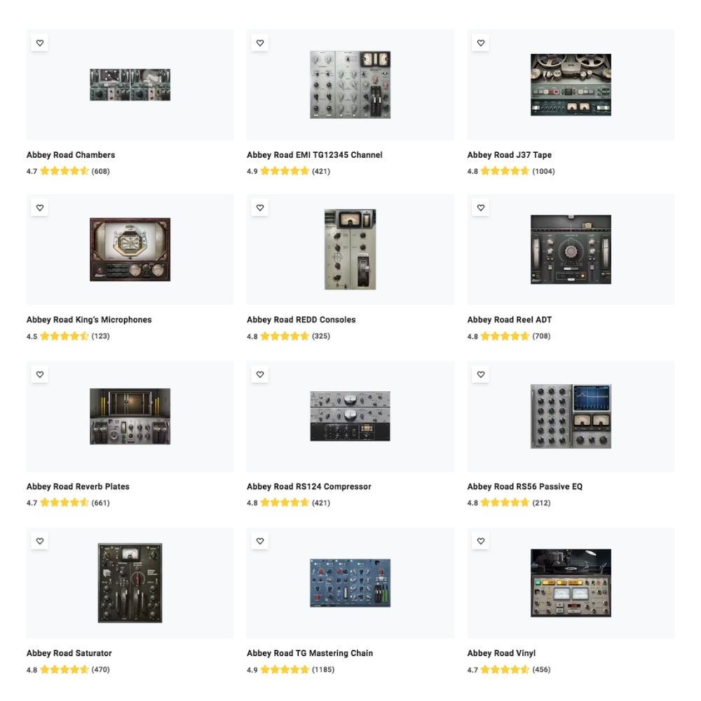Abbey Road Collection - Included Plugins