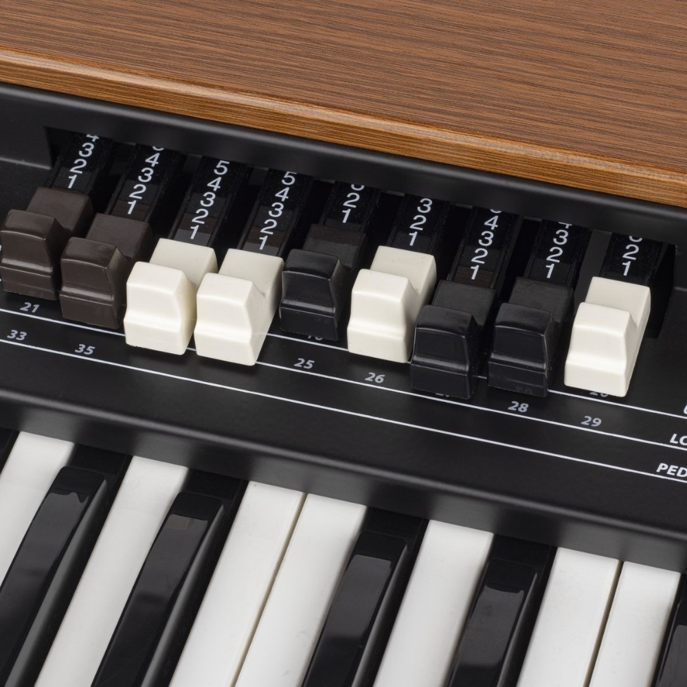 Crumar_DK61_-_61-Key_Tonewheel_Organ_MIDI_Controller_with_Pulse_Waterfall_Keybed_9_Drawbars_5-Pin_MIDI_Out_USB-B_Port_and_USB-MIDI_-_11