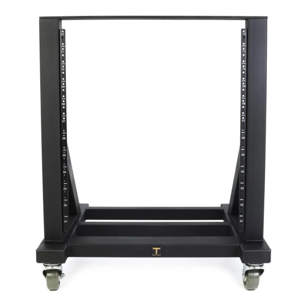 Sound_Anchors_Rack-12_-_Open_Frame_12U_Studio_Rack_Cart_with_Twin_Caster_Wheels_-_2_Front