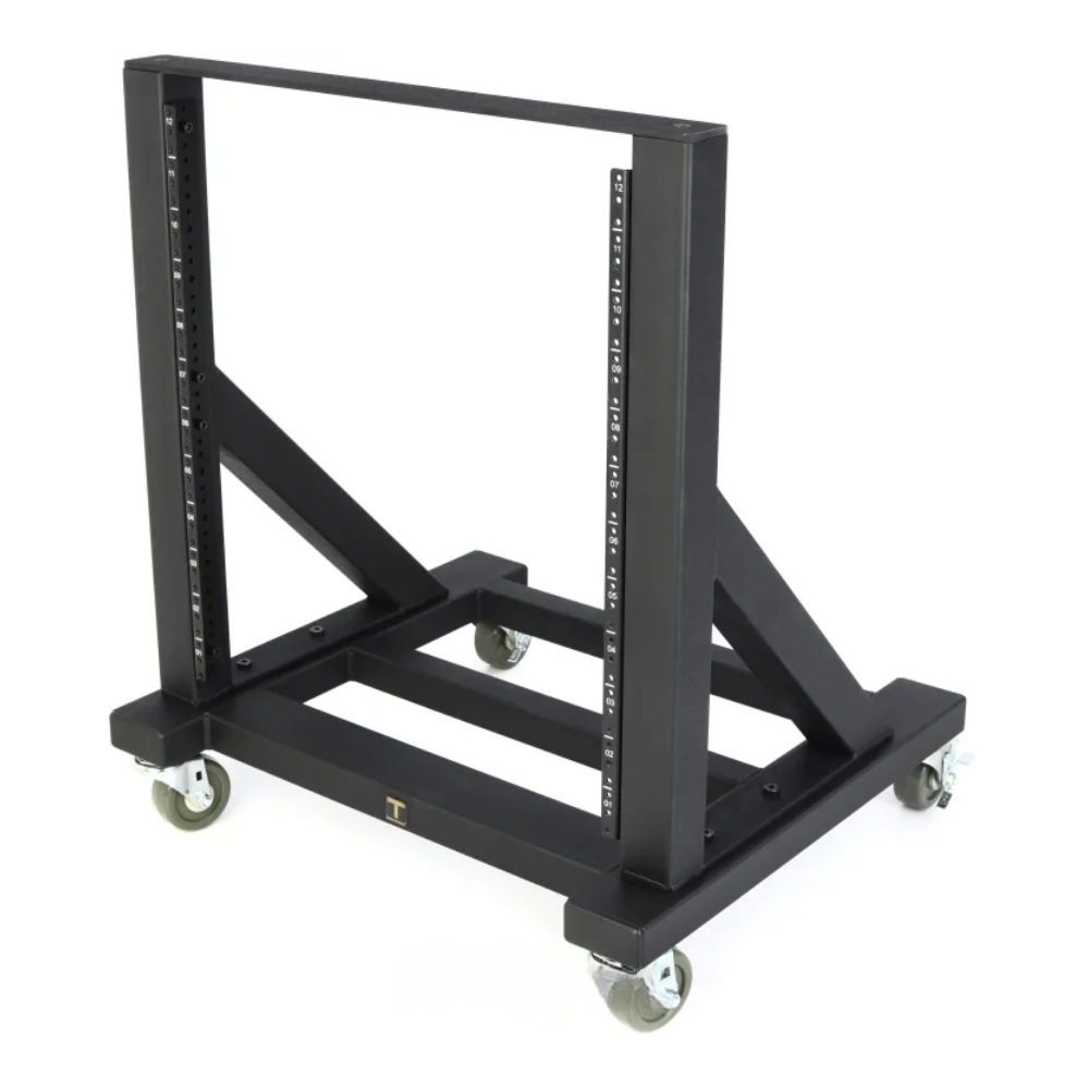 Sound_Anchors_Rack-12_-_Open_Frame_12U_Studio_Rack_Cart_with_Twin_Caster_Wheels_-_3_Front_Right_Angle