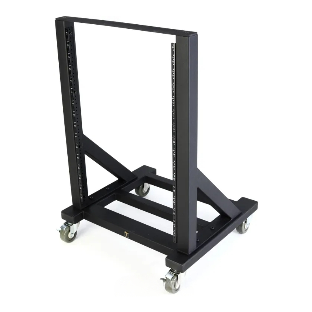 Sound_Anchors_Rack-16_-_Open_Frame_16U_Studio_Rack_Cart_with_Twin_Caster_Wheels_-_3_Front_Right_Angle