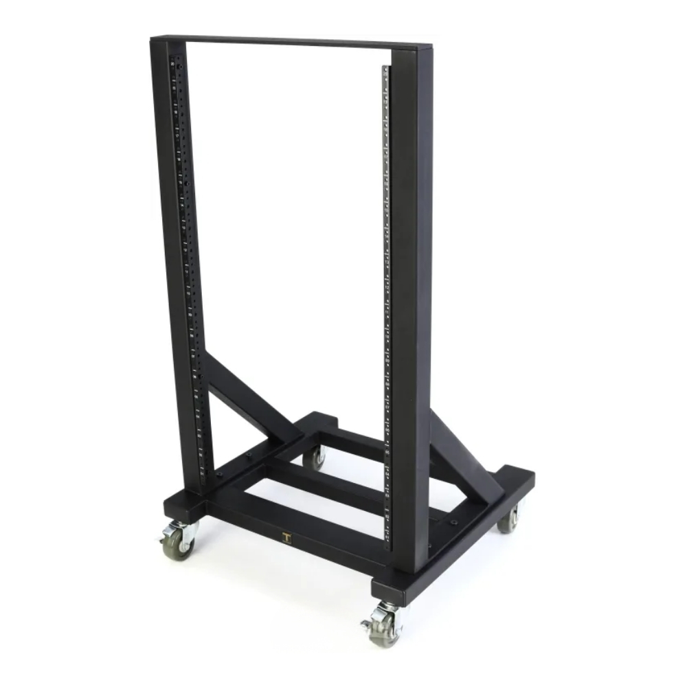 Sound_Anchors_Rack-20_-_Open_Frame_20U_Studio_Rack_Cart_with_Twin_Caster_Wheels_-_3_Front_Right_Angle