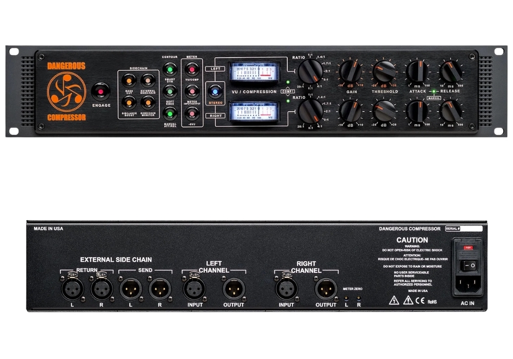 Dangerous Music Stereo Bus COMPRESSOR - Front and Rear