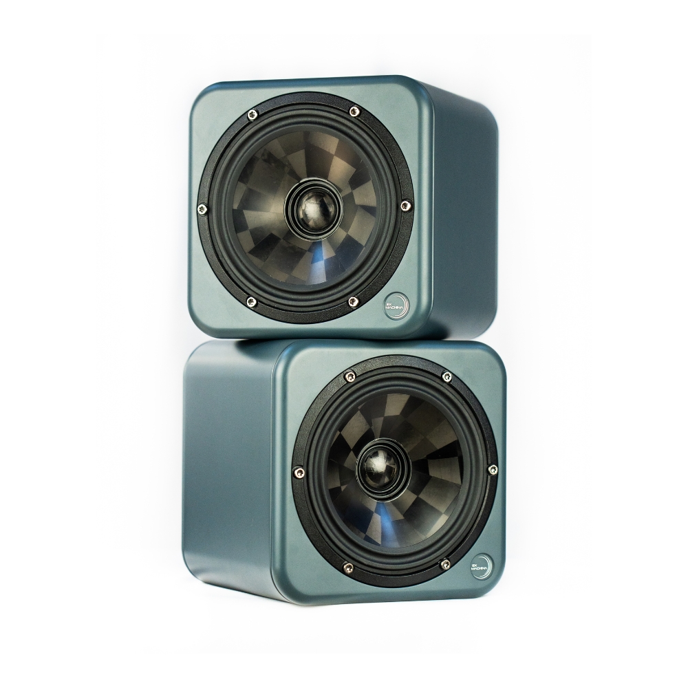 Ex_Machina_Soundworks_SELENE_plus_POSEIDON_-_Complete_Compact_3-Way_Monitor_System_-_6_SELENE_Passive_Monitors_Pair_Stacked_Right_and_Left_Angle