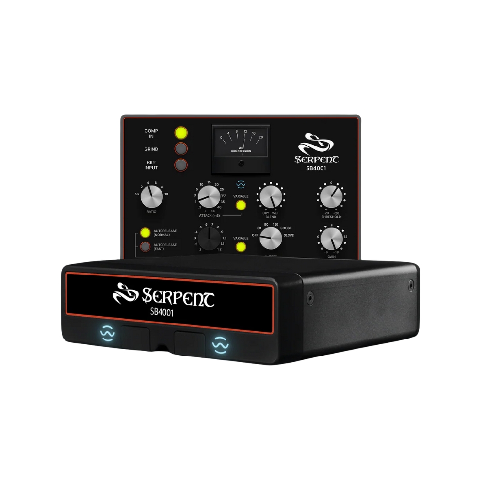 Serpent_Audio_SB4001_-_Stereo_Bus_Compressor_with_Quad_VCAs_SEPIA_Module_-_1_Front_Angle