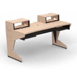 SESSIONDESK_HOME_big_2-0_-_Studio_Desk_with_Racks_and_Keyboard_Tray_100_Percent_Birch_-_1_Front_Side
