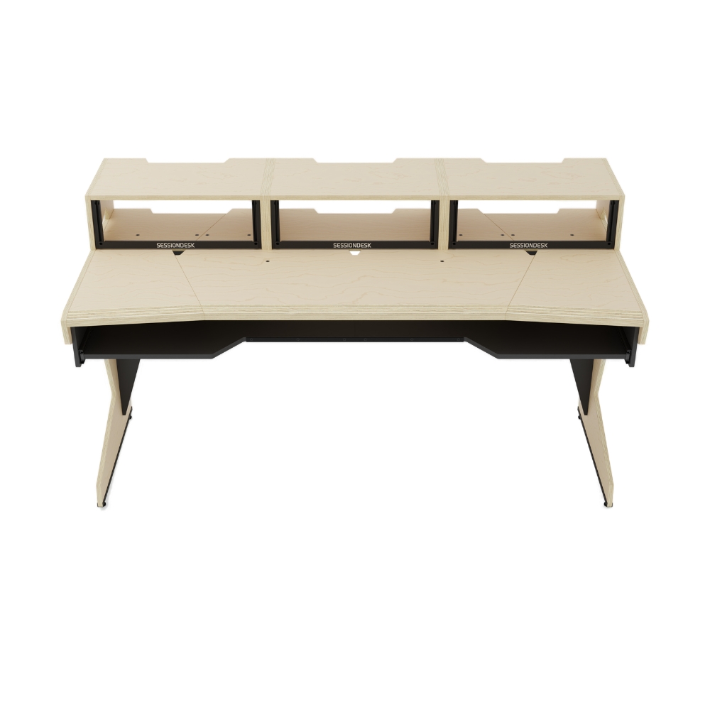 SESSIONDESK_HOME_big_2-0_-_Studio_Desk_with_Racks_and_Keyboard_Tray_100_Percent_Birch_-_4_Front_Optional_Three_Racks