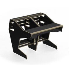 SESSIONDESK_QUINTAV_2-0_-_Studio_Workstation_with_Keyboard_Tray_90s_Black_-_1_Front_Side