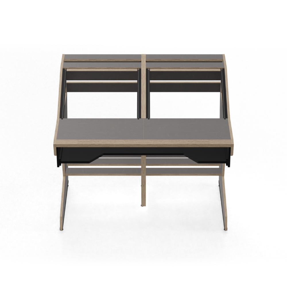 SESSIONDESK_QUINTAV_2-0_-_Studio_Workstation_with_Keyboard_Tray_80s_Grey_-_2_Front