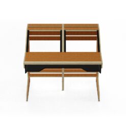 SESSIONDESK_QUINTAV_2-0_-_Studio_Workstation_with_Keyboard_Tray_60s_Brown_-_2_Front