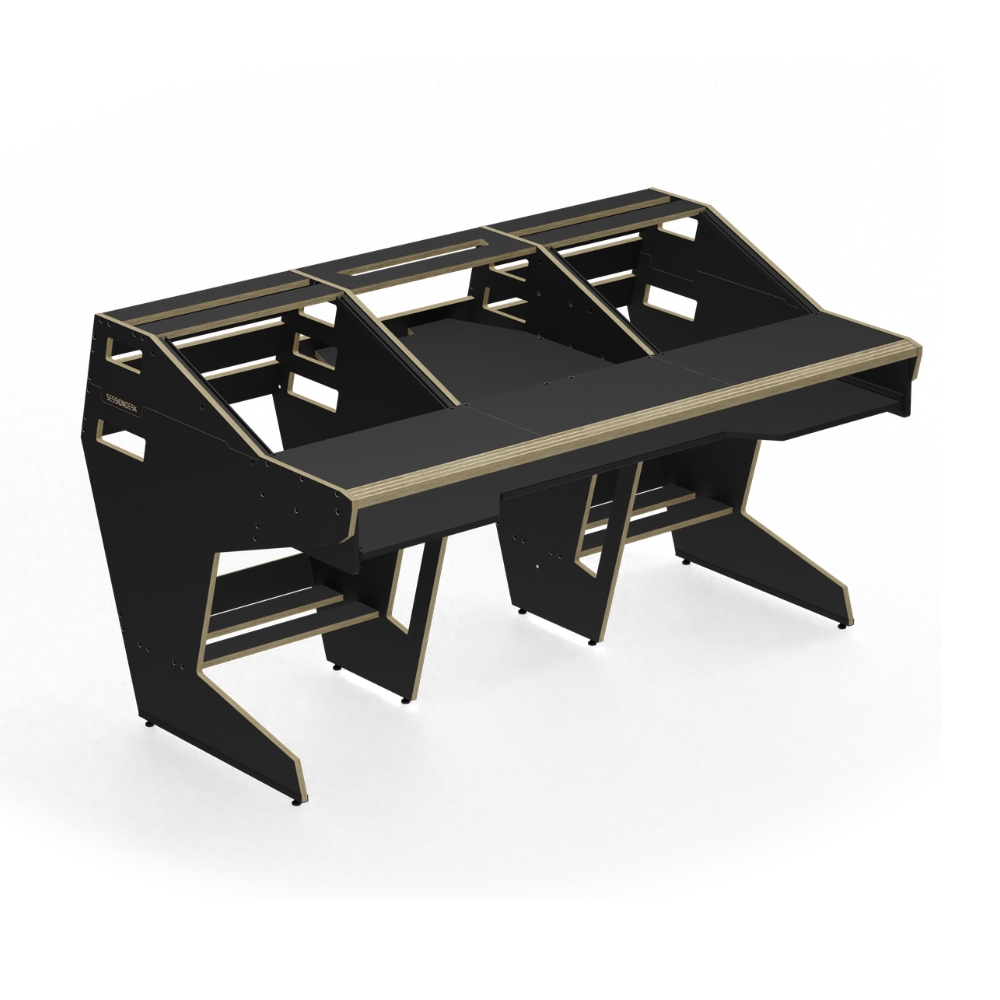 SESSIONDESK_OKTAV_2-0_-_Studio_Workstation_with_Keyboard_Tray_90s_Black_-_1_Front_Side