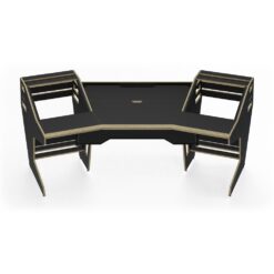 SESSIONDESK_GUSTAV_2-0_-_Studio_Workstation_with_Keyboard_Tray_90s_Black_-_2_Front