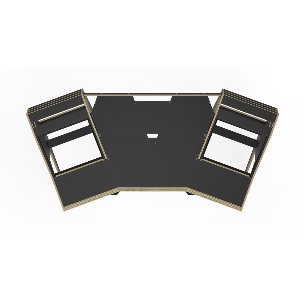 SESSIONDESK_GUSTAV_2-0_-_Studio_Workstation_with_Keyboard_Tray_90s_Black_-_3_Top