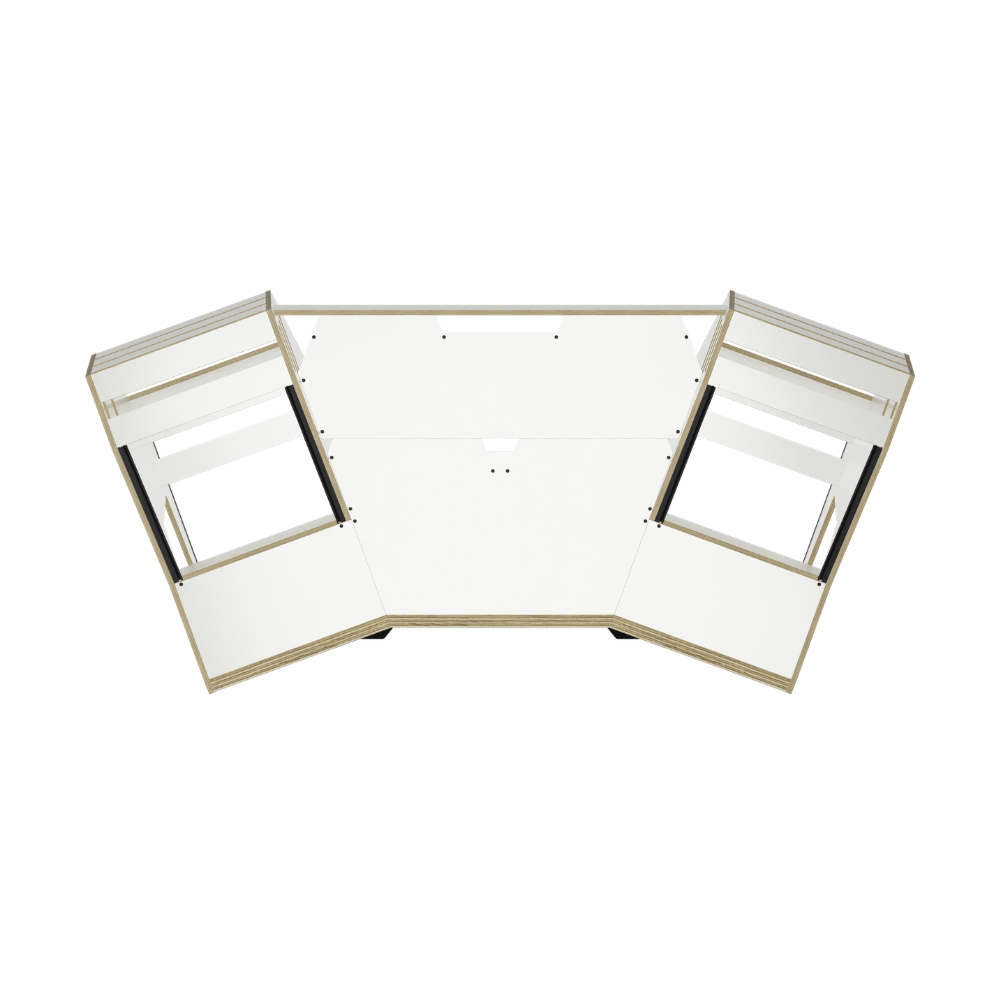 SESSIONDESK_GUSTAV_2-0_-_Studio_Workstation_with_Keyboard_Tray_70s_White_-_3_Top