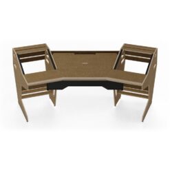 SESSIONDESK_GUSTAV_2-0_-_Studio_Workstation_with_Keyboard_Tray_50s_Brown_-_2_Front