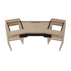 SESSIONDESK_GUSTAV_2-0_-_Studio_Workstation_with_Keyboard_Tray_100_Percent_Birch_-_2_Front
