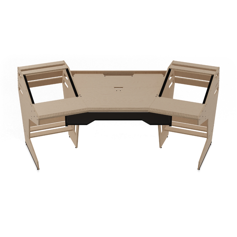 SESSIONDESK_GUSTAV_2-0_-_Studio_Workstation_with_Keyboard_Tray_100_Percent_Birch_-_2_Front