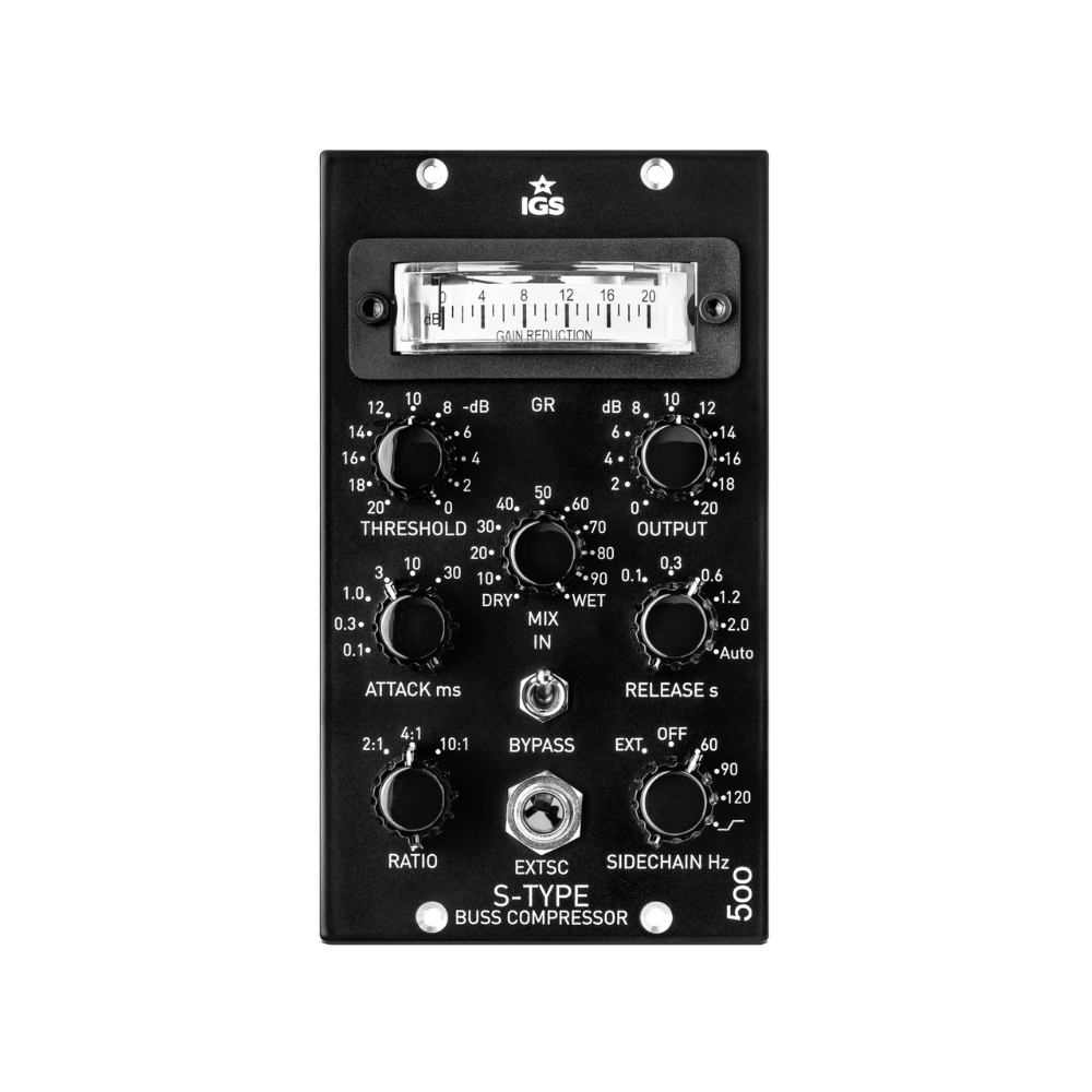 IGS_Audio_S-Type_500_VU_-_500-Series_VCA_Stereo_Buss_Compressor_-_1_Front