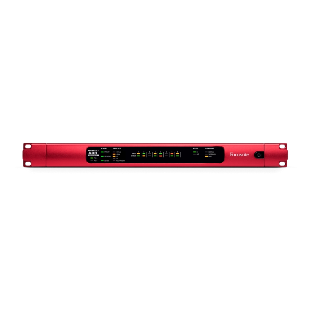 Focusrite_RedNet_A8R_-_8x8_Analogue_Dante_AD-DA_Converter_with_Dual_PSUs_-_1_Front