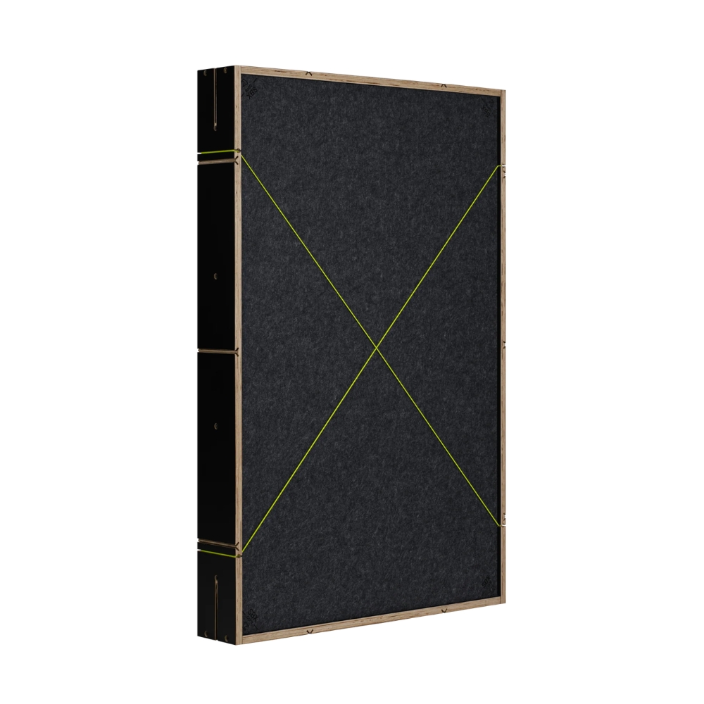 SESSIONDESK_SessionbloX_SBX_core_-_Modular_Broadband_Acoustic_Absorber_Panel_-_6_Vertical_Right_Angle_Green_Laso