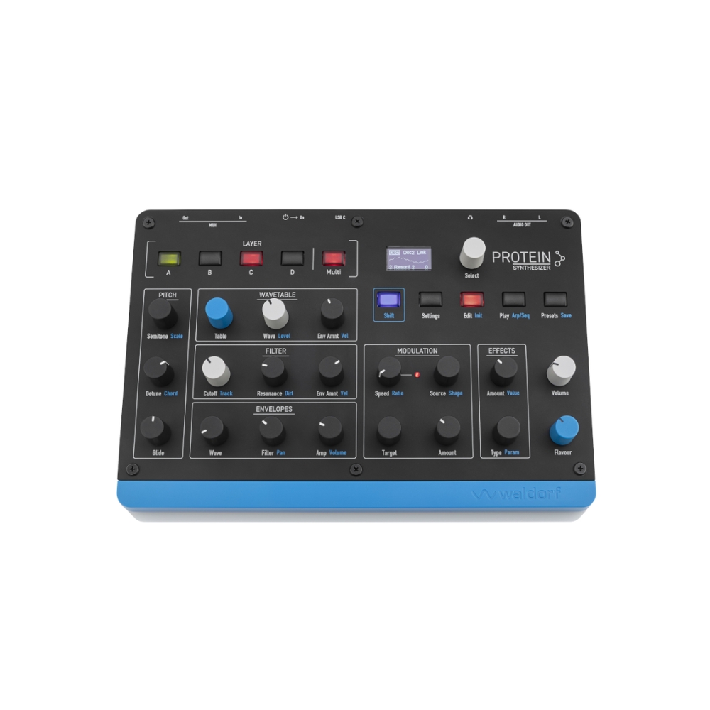 Waldorf Music Protein – Compact 8-Voice Polyphonic Wavetable Synthesizer