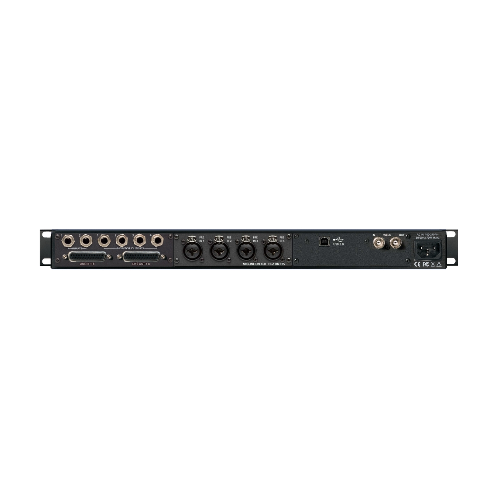 Lynx Aurora (n) 8 USB with Monitor I/O – 8x8 AD/DA Converter with USB, 4 Mic Preamps & 2x4 Monitor I/O - 3 (Rear)