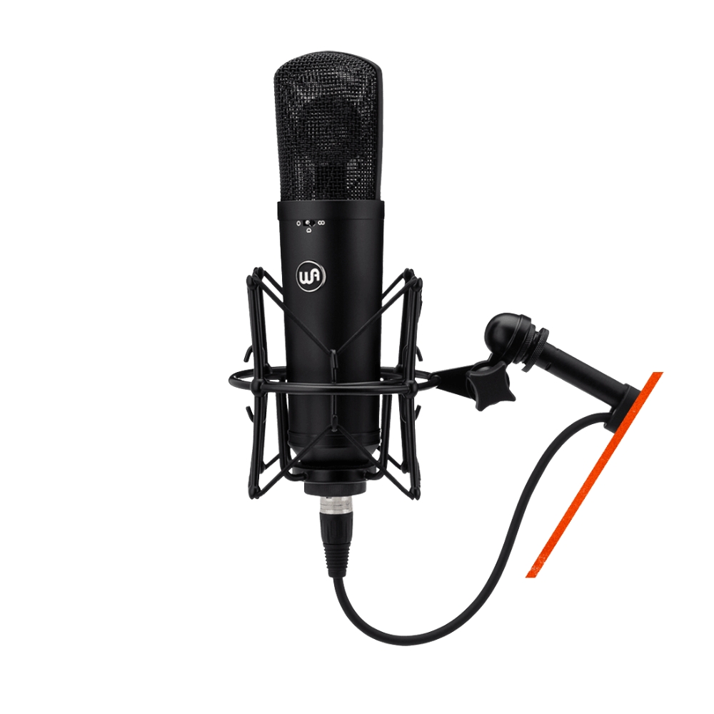 Warm_Audio_WA87_R2_-_Large_Diaphragm_Transformer-Balanced_Condenser_Microphone_Black_-_1_Hero_Front_with_Shockmount