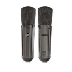 Warm_Audio_WA87_R2_TS_Stereo_Pair_-_Large_Diaphragm_Transformer-Balanced_Condenser_Microphones_Titanium_-_2_Front_and_Rear