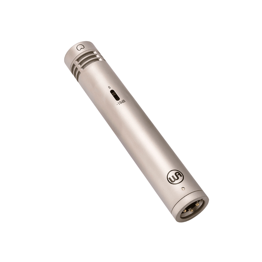Warm_Audio_WA84_-_Small_Diaphragm_Condenser_Microphone_Nickel_-_1_Hero_Front_on_an_Angle