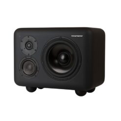 Telegrapher_GORILLA_-_Active_Analog_3-Way_Midfield_Studio_Monitor_-_Crow_Black_Pair_-_3_Front_Right_Side_Left_Angle_Single