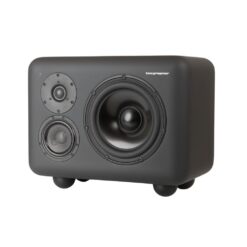 Telegrapher_GORILLA_-_Active_Analog_3-Way_Midfield_Studio_Monitor_-_Telegrapher_Gray_Pair_-_3_Front_Right_Side_Left_Angle_Single